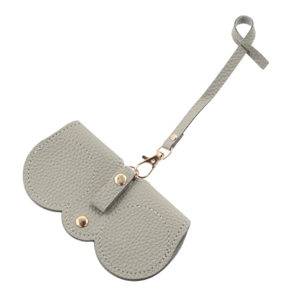 PU Solglasögonväska Med High Beauty Value Lychee Mönster Handled Gl grey one-size