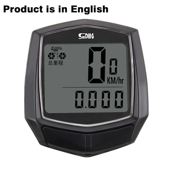 Trådbunden Cykeldator LCD Hastighetsmätare Odometer Speedo Vattentät USN