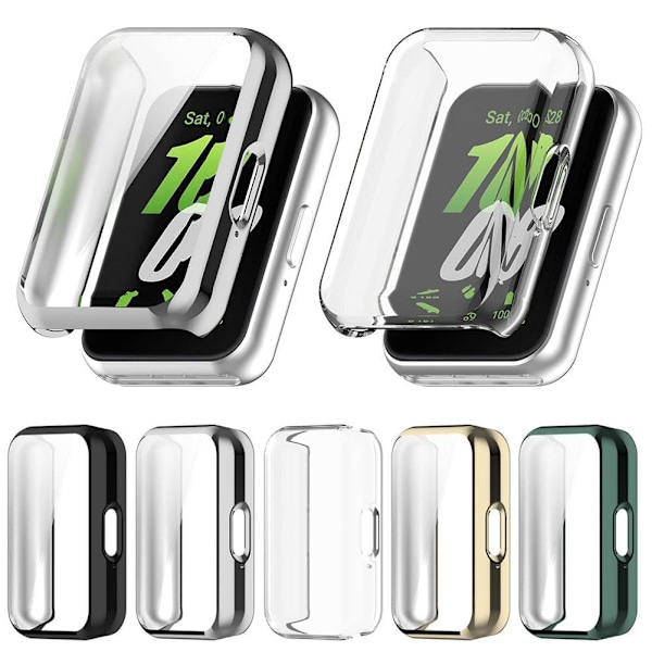 för Samsung Fit3 TPU Härdat Glas Skyddsfodral Full Täckning Stötfångare Skyddsskärm Smart Klockskydd Tillbehör Transprnet For Samsung Fit3