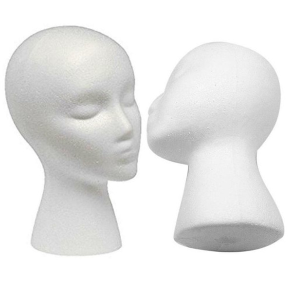 Polystyren Unisex Skum Mannekänghuvud Display Modell Docka Kvinnliga Peruker Bäst