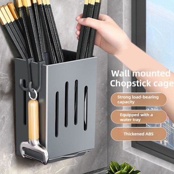 Vägghängd köksredskapshållare avloppsställ bricka hylla förvaring E9C5 P4S2 Grey One size