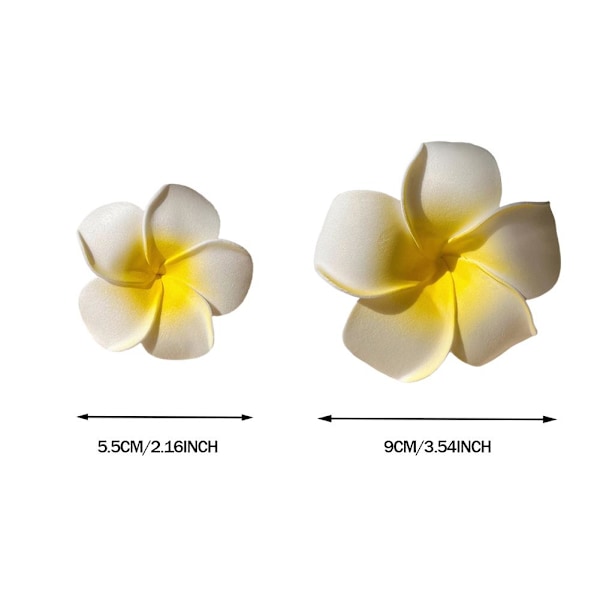 Falsk Äggblomma Hårnål Hawaiiansk Klämma Rese Huvudbonad Äggblomma ,` х( R8A7 R2F3 WhiteB large