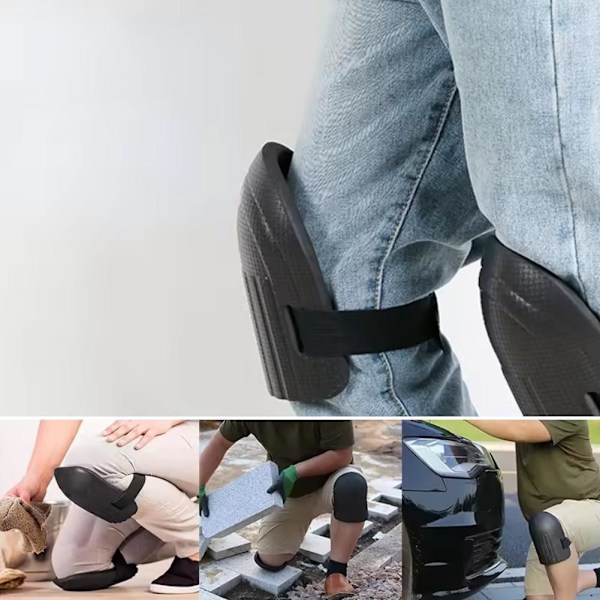 WAXCMXYH 1 Par Knäskydd, Knäskydd för Kakel- och Leraarbetare EVA Knäskydd Skydd Knäskydd Skyddsutrustning Svamp för Trädgårdsarbete Black 1 pair