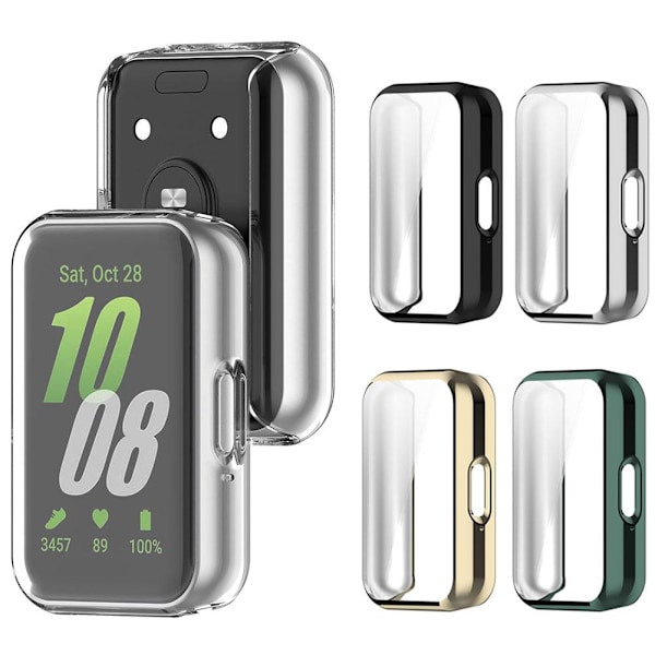 för Samsung Fit3 TPU Härdat Glas Skyddsfodral Full Täckning Stötfångare Skyddsskärm Smart Klockskydd Tillbehör Transprnet For Samsung Fit3