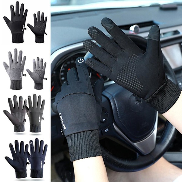 Vinter Varma Handskar Termiska Vindtäta Skidhandskar för Kallt Väder еъ ш' >н I8 J7V7 Dark Gray One size