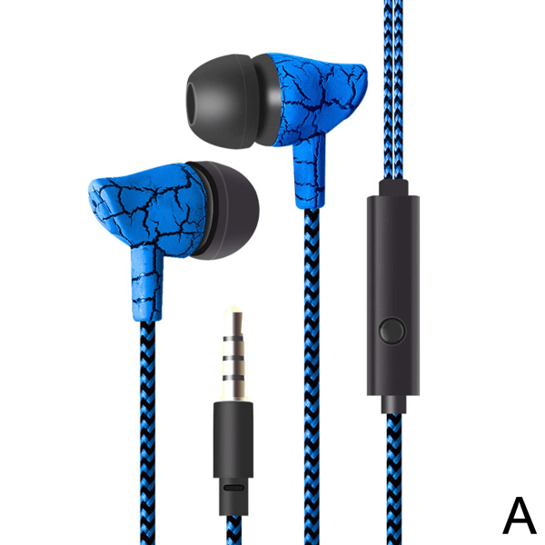In-Ear-hörlurar Öronsnäckor med mikrofonbas Flätad Wired Hea blue One-size  d977 | blue One-size | Fyndiq