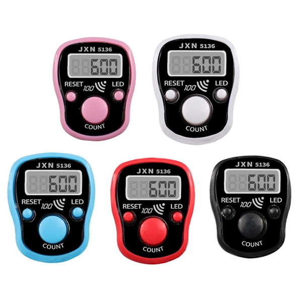 1x Digital Tasbih LED-display Pip-ljud Handräknare Dörr Finger Sembahyang Doorgift Digital Z9H0 pink onesize