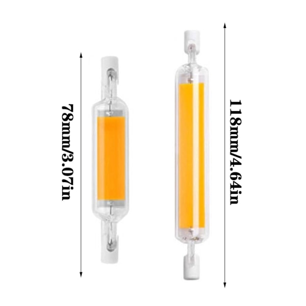 R7S COB 78mm 20W LED-lampa Halogen Dimbar Rör Glas 10W Ersättning yellowA 78mm