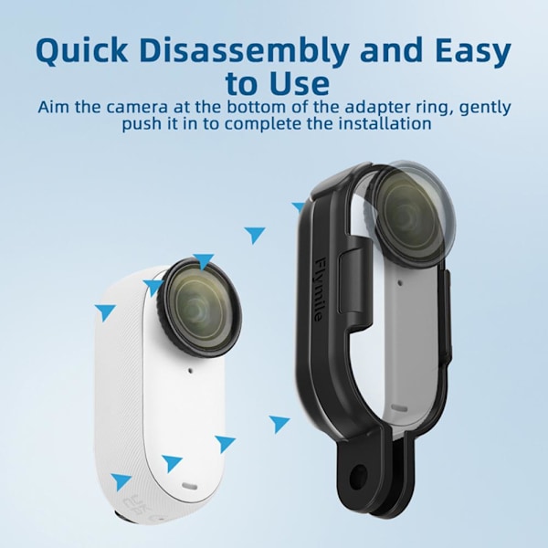 YUYQAQ för insta360 Go 3 Go3s Tillbehör Ram + 1/4 Tripod Adapter Fäste Lång 360 Skruv För Insta Go3 Z7p7 Hölje