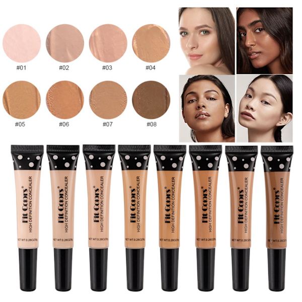 Concealer Foundation Matt Full Täckning Ljusare Makeup Långvarig 2024 04 8g