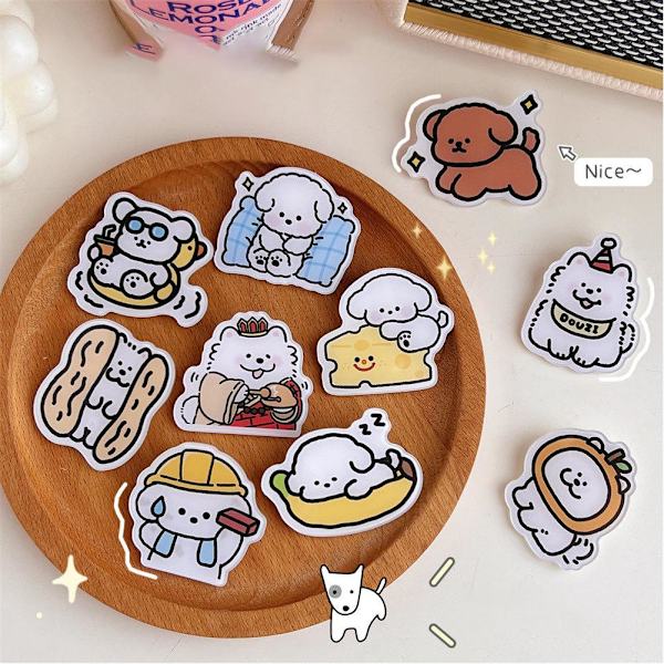 Ins Stil Söt Tecknad Akryl Valp Brosch Badge Grossist Väska Badges Utsmyckningar F5a8 style4 one-size