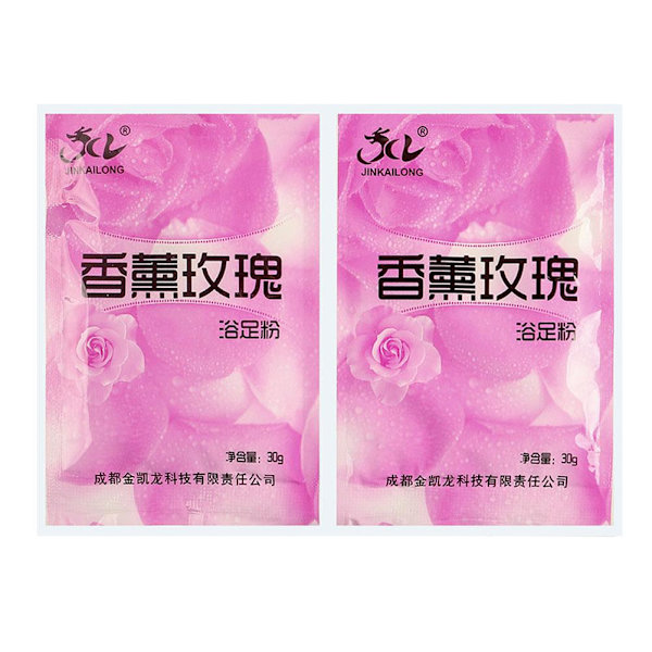 Foot SPA Salt med Exfolieringsscruber - Rose Bubble Bath Powder Purple 2pcs