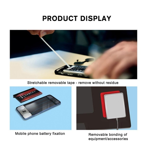 Lättdraget lim för reparation av bärbara datorskärmar LCD-tejp Displaymontering Renovering Dubbelsidig U2 190*10mm one-size