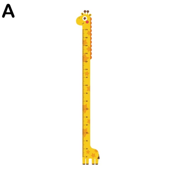 Tecknad höjdmätande linjal Väggdekal Barnrumsdekal växa yellow 1pcs