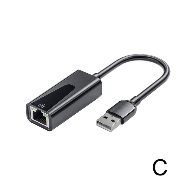 USB C till Ethernet Adapter Type-C 3.0 till RJ45 Network LAN Gigabit blackB Type-C1000Mbps 
