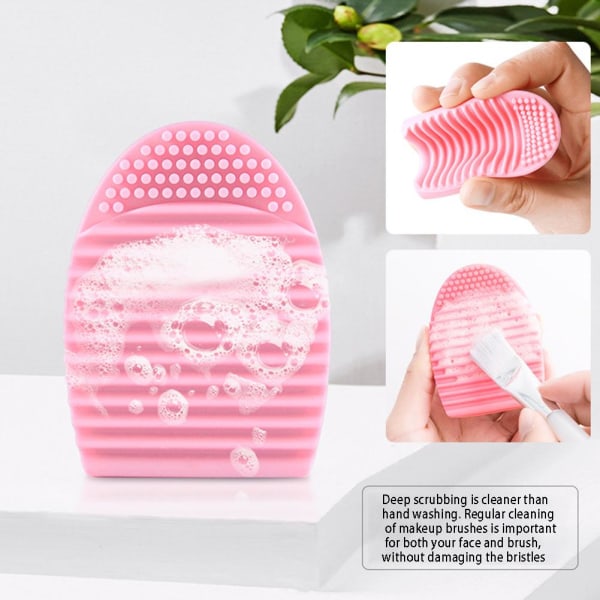 【TORSK】 Makeup Brush Cleaner Brush Ägg Silikon Material Skönhet var light purple 1pcs