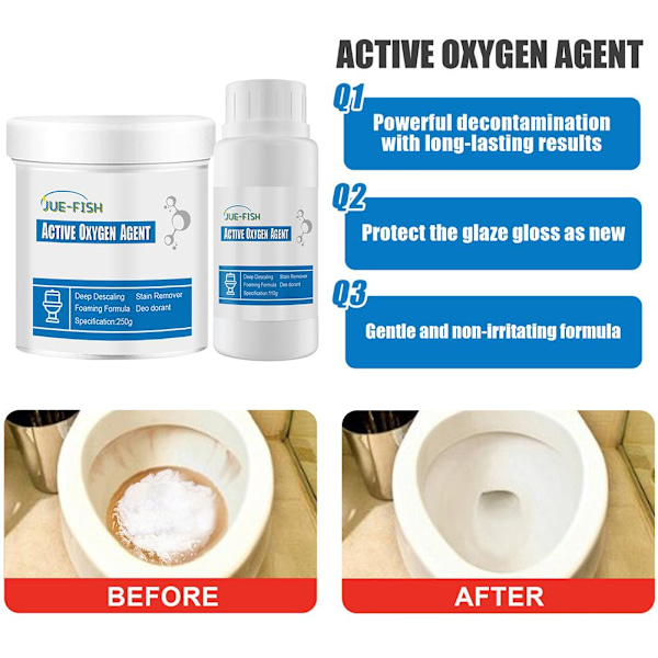 ♘Touch-Free Brusande Skum Toalettrengöring, Snabb Toalettrengöring Skumpulver 110g 1pcs