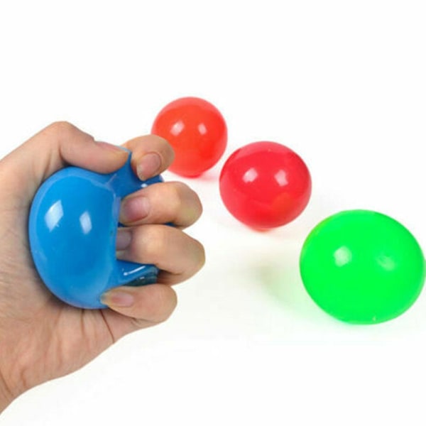 Luminous Sticky Wall Ball Stress Relief Toys Sticky Squash Ball bule bule