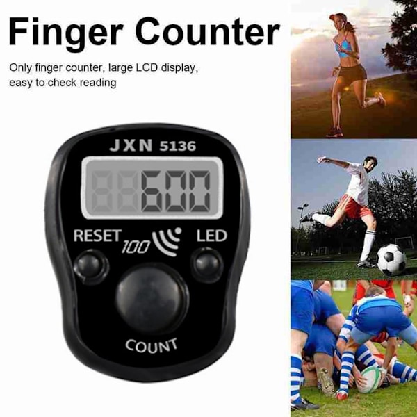 1x Digital Tasbih LED-display Pip-ljud Handräknare Dörr Finger Sembahyang Doorgift Digital Z9H0 red onesize