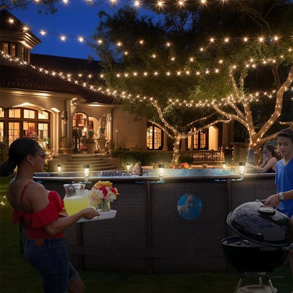 1/6x LED Solarslinga Fairy Lights Repsa För Utomhus Trädgård Pool D7Y4 1cp Warm light