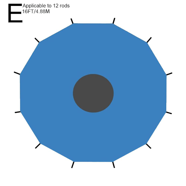 Solskydd för barn utomhus trampolin multifunktionellt väder nät 16FT onesize