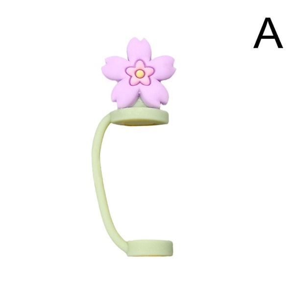 Universal Straw Cap med återvunnen plugg för dammskydd och åtkomst flowers onesize