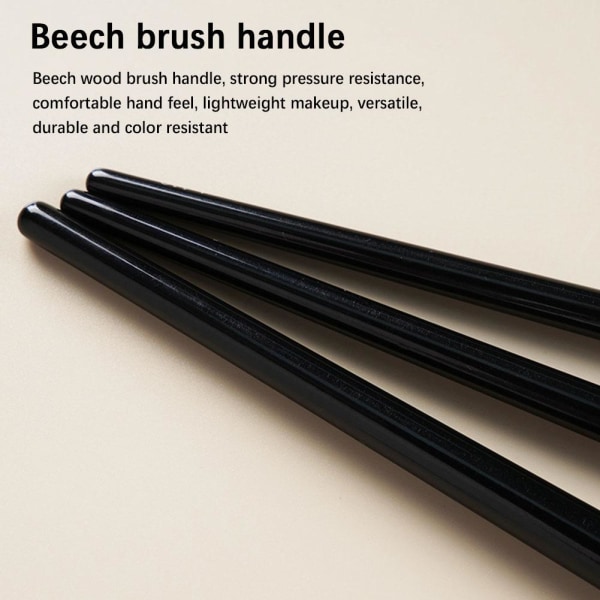 3/5/6 Set Makeup Brush Eye Shadow Foundation Blush Mixed Makeup blackC 6pcs