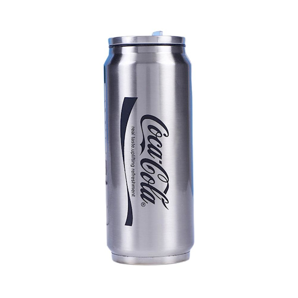 【HET】 Vakuumkopp i rostfritt stål Kreativ vattenflaska kaffekopp silver  350ML