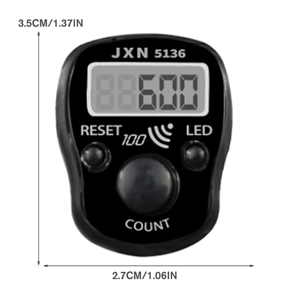 1x Digital Tasbih LED-display Pip-ljud Handräknare Dörr Finger Sembahyang Doorgift Digital Z9H0 red onesize
