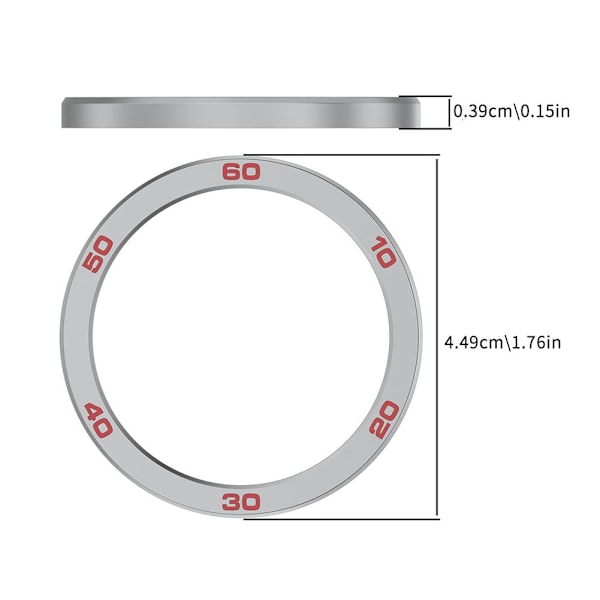 Bezel Styling Kompatibel med CMF by Nothing Watch Pro 2, Ersättningsram, Reptålig, Rostfritt Stål Skydd, Kompatibel grey red For CMF Watch Pro2
