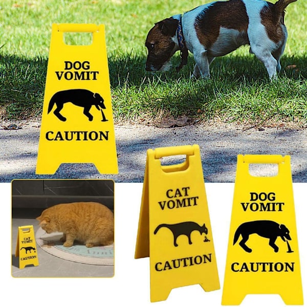 Rolig Katt - Kräk Skylt Gåva Trädgårdsskyltar Ny Varningsskylt 2025-UK cat+dog 2pcs