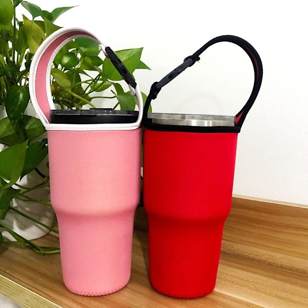 Muggväska Isolerande Kopp Mugghållare Flaskväska Skyddsfodral För 30oz Isbar Kopp Muggskydd C5i9 red edges 1pcs