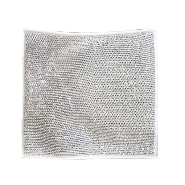 Diskhandskar med silvertråd Hushållsduk Rengöring Kök Diska Skål { W7V8 Double layer 20*20cm