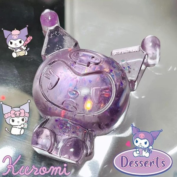 Söt Sanrio Kuromi Squishy Leksak TPR Dekompression Stresslindring Mjuk Klämleksak Nyhet Fidget Leksak pink one-size