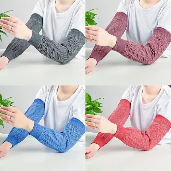 Utomhus andningsbara solskyddsärmar män och kvinnor långa ärmar Blue 1pair