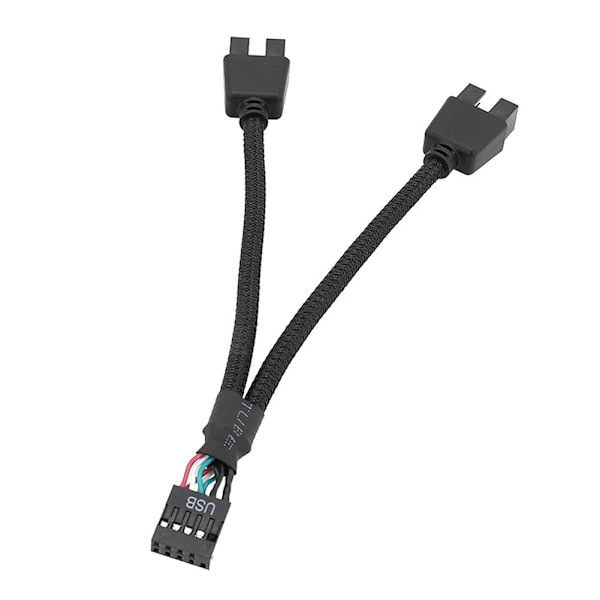Moderkort Förlängningskabel 9Pin USB 1 Hona till 2 Hane *> CORD- Y ( O3A8
