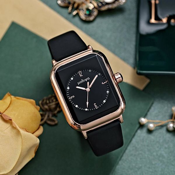 Damklocka Ny 2024 Original Quartz Silikon 9961 Vit Svart Mode Fritid O0r3 Red One size