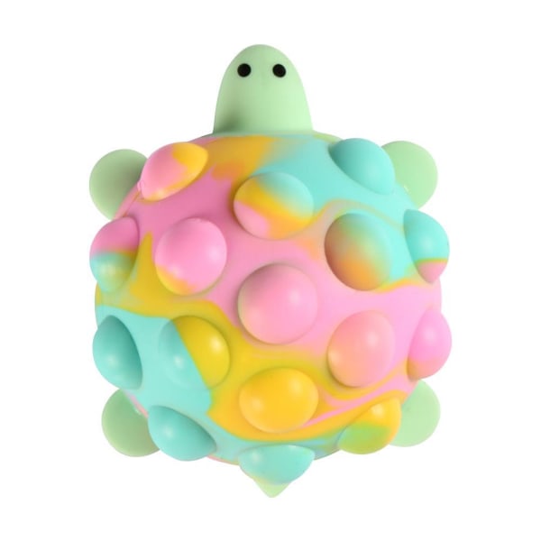 Pop It Fidget Toy 3Dstylish Kawaii Turtle Pinch Ball Silikon Pu blue-yellow one size