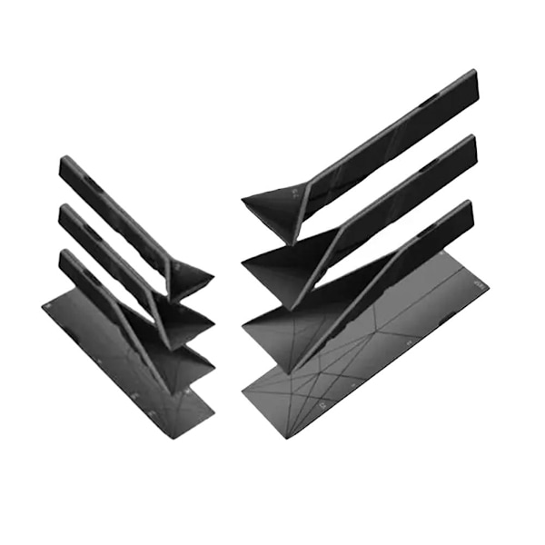 POLYGONS FLAT 3-i-1 MÄTSKEDAR Olika Storlekar Sked Multifunktionell^ Black S+L