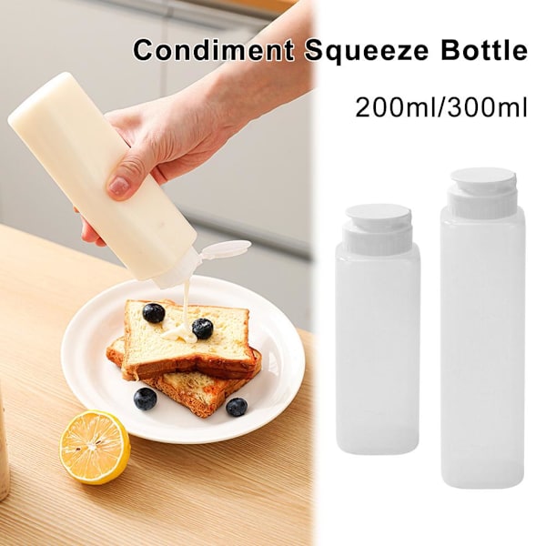 200/300ML Krydda Klämflaska Kök Ketchup Senap Flaska вσ E4T7 D V5Q4 S 200ML