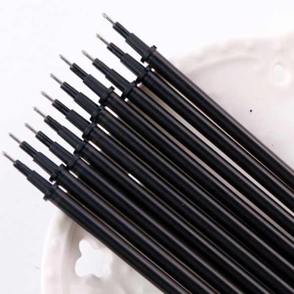 Raderade 0,5 mm Gelpen Blå/Svart Bläck Påfyllningsset Kontorsmaterial Skriv black bullet 10pcs