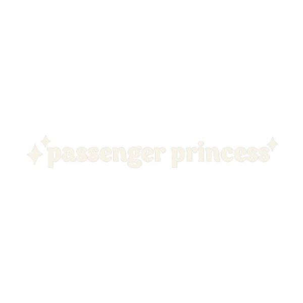 Passenger Princess Mirror Bil Dekal Bil Vinyl Art Sticker Dekaler White 10CM*2CM