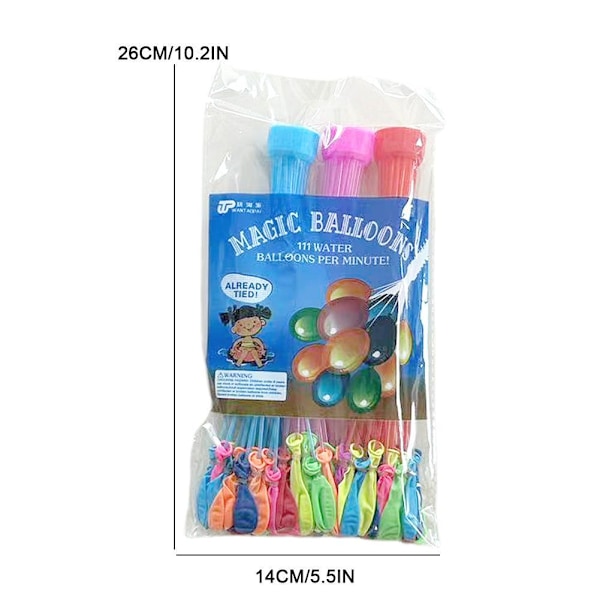 Påsfyllning Vattenballonger Rolig Sommar Utomhusleksak Ballongpaket Vattenballonger Bomber R2p1 111pcs one-size