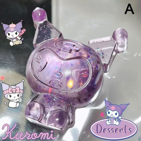 Söt Sanrio Kuromi Squishy Leksak TPR Dekompression Stresslindring Mjuk Klämleksak Nyhet Fidget Leksak pink one-size