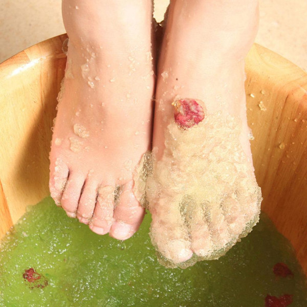 Foot SPA Salt med Exfolieringsscruber - Rose Bubble Bath Powder Purple 2pcs