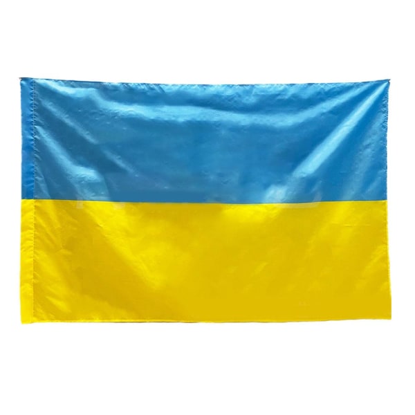 3x5FT Flagga Ukraina Ukrainska Prapor Ukrainska Fänrik PringCor 2023 yellowA National emblem