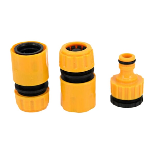 3 st/set Snabbvattenkoppling 3/4 \"och 1/2\" Vattenrör Bevattningsslang Koppling Kran Slang E1J4