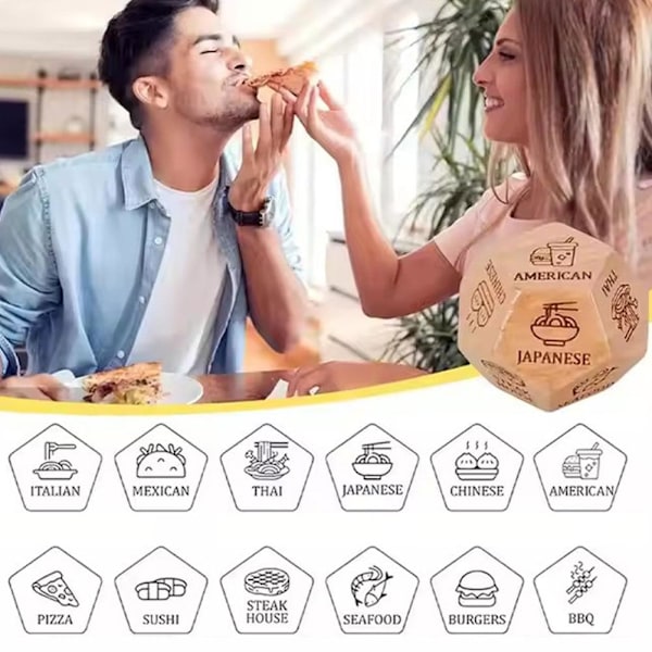 Date Night Tärningar Idé Födelsedag Årsdag Par Presenter till Hennes Honom Pojkvän UK C 1pcs