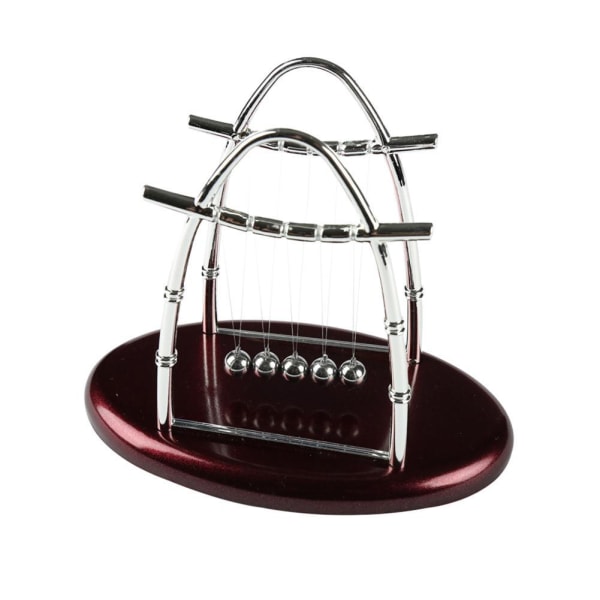 Newton Cradle Physics Steel Science Balans Pendelkulor Toy D black rectangle  9*7.5*9.5cm