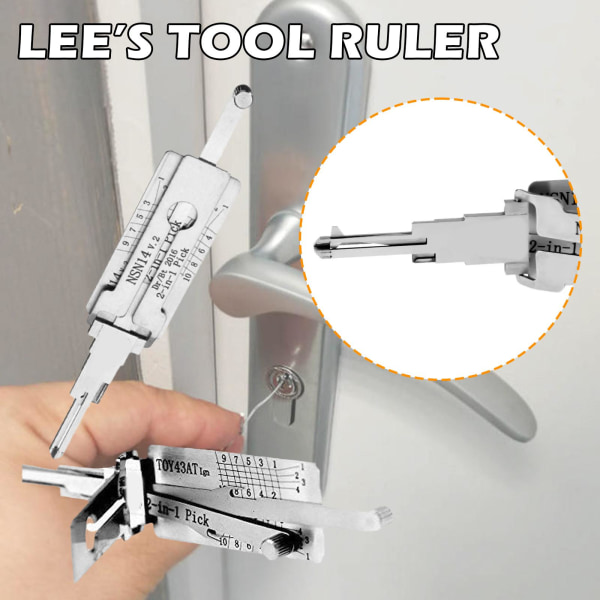 Original 2-i-1 Lishi Tool TOY43AT, NSN14V.2 Handverktyg silverB NSN14V.2